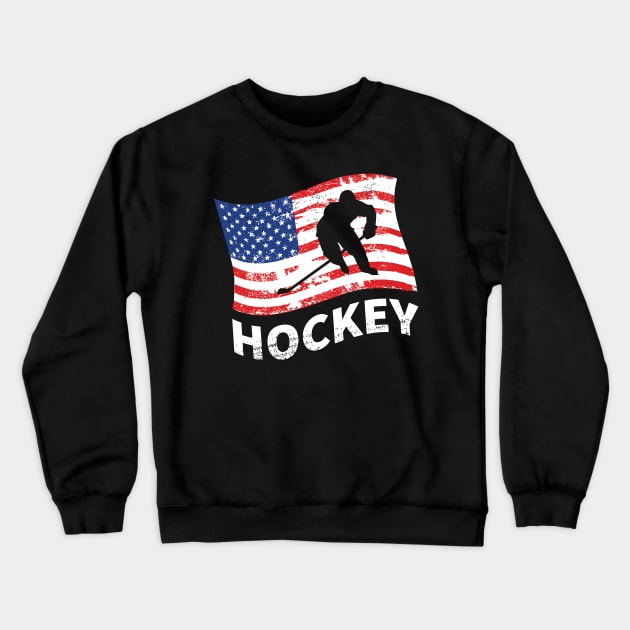 USA Hockey Player Gift Crewneck Sweatshirt by petervanderwalk